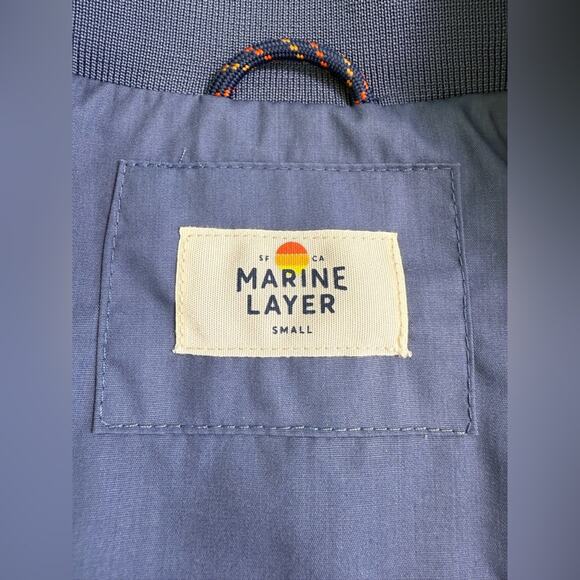 Marine Layer Men’s Carlsbad Windbreaker in Faded Indigo Blue Size Small - Picture 7 of 11